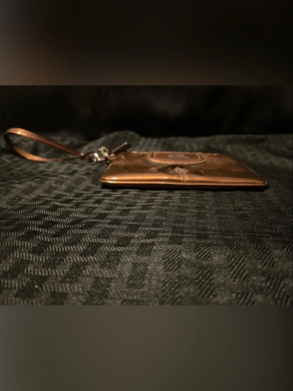 Coach Bronze Wristlet Wallet with Strap/ like new
